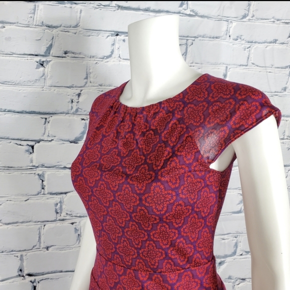 Tory Burch Sophia Cap Sleeve Silk Dress - Picture 4 of 9